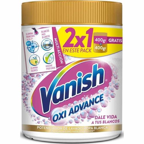 Vanish. Quitamanchas Oxi White Advance. 400 Gr. + 400 Gr.