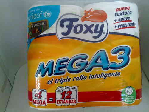 FOXY MEGA 3 PAPEL HIGIENICO