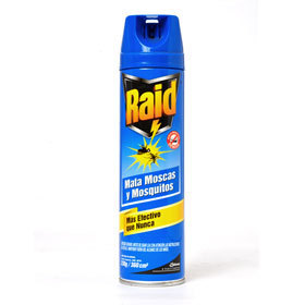 RAID INSECTICIDA SPRAY moscas y mosquitos 600 ml.