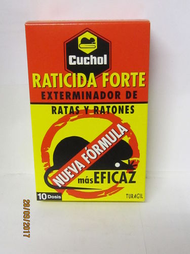 CUCHOL RATICIDA FORTE exterminador ratas y ratones 250 gramos