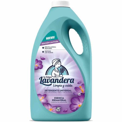 The Old Washerwoman. Spring Essence Liquid Detergent. 110 Washes.