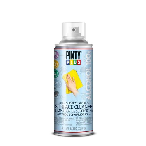 CLEANER FOR OBJECTS AND SURFACES 100% ISOPROPYL ALCOHOL SPRAY 400ml PINTY PLUS