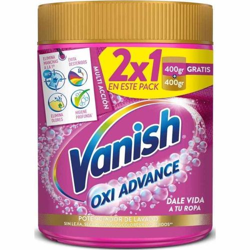Vanish. Oxi Pink Advance stain remover. 400 Gr. + 400 Gr.