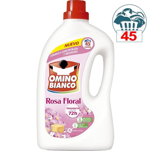 OMINO BIANCO Detergente máquina líquido Rosa Floral